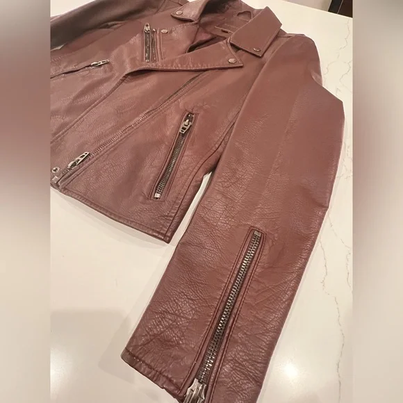 BLANK NYC | M | Faux Leather Moto Jacket | Plum - Picture 10 of 10